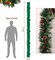 9FT Artificial Christmas Garland Pre-Lit with 50 LED Lights, Battery Powered, Decorated with Snowflakes, Pine Cones, Red Berries, Needle for Mantle Stairs, Indoor Outdoor Decorations